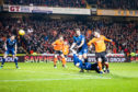 Nicky Clark scores for United in Dundee derby last year