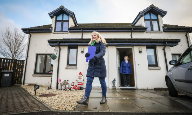 Kirstene Hair during her final days campaigning in Kirriemuir.