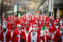 Hundreds of Santas took part in the Dundee Santa Dash.