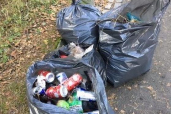 Litter on Dundee Law.