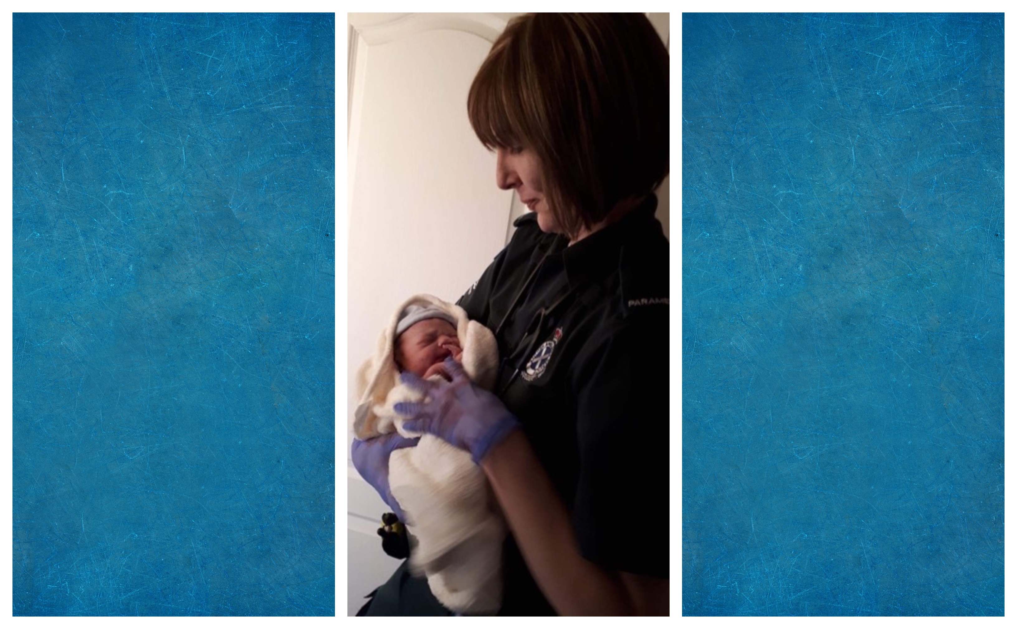 Lisa Elder of the Scottish Ambulance service with baby Ollie.