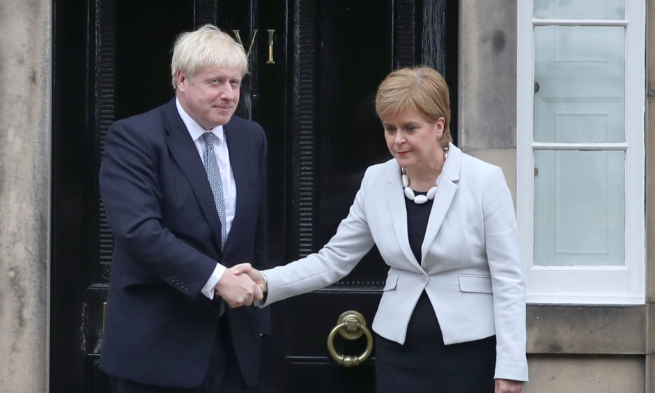 Boris Johnson and Nicola Sturgeon.