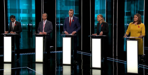 Some of the participants in the ITV leaders debate.
