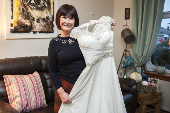 Audrey Foreman with her dress.