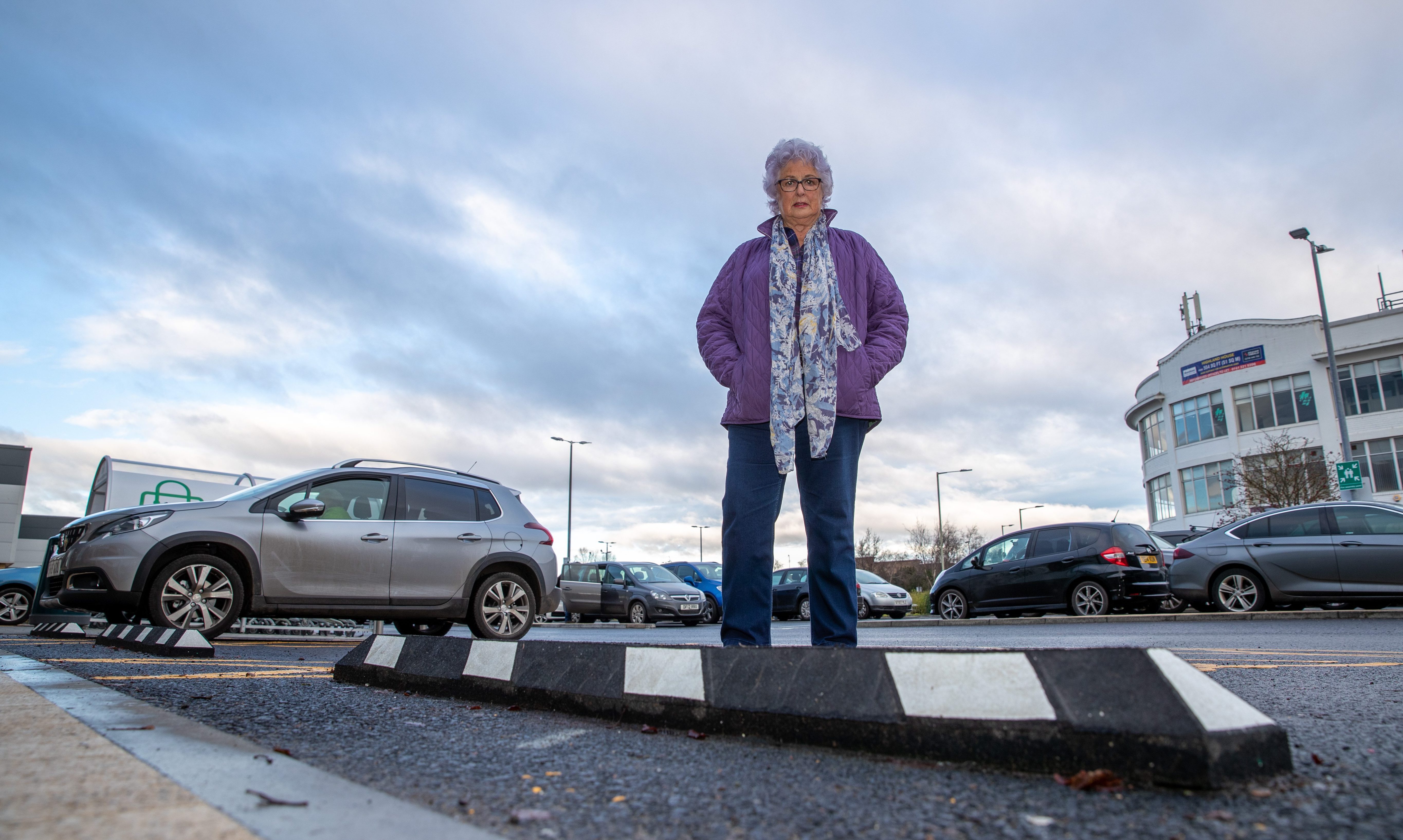 Heather Innes by a ledge at the retail park. Picture: Kenny Smith.