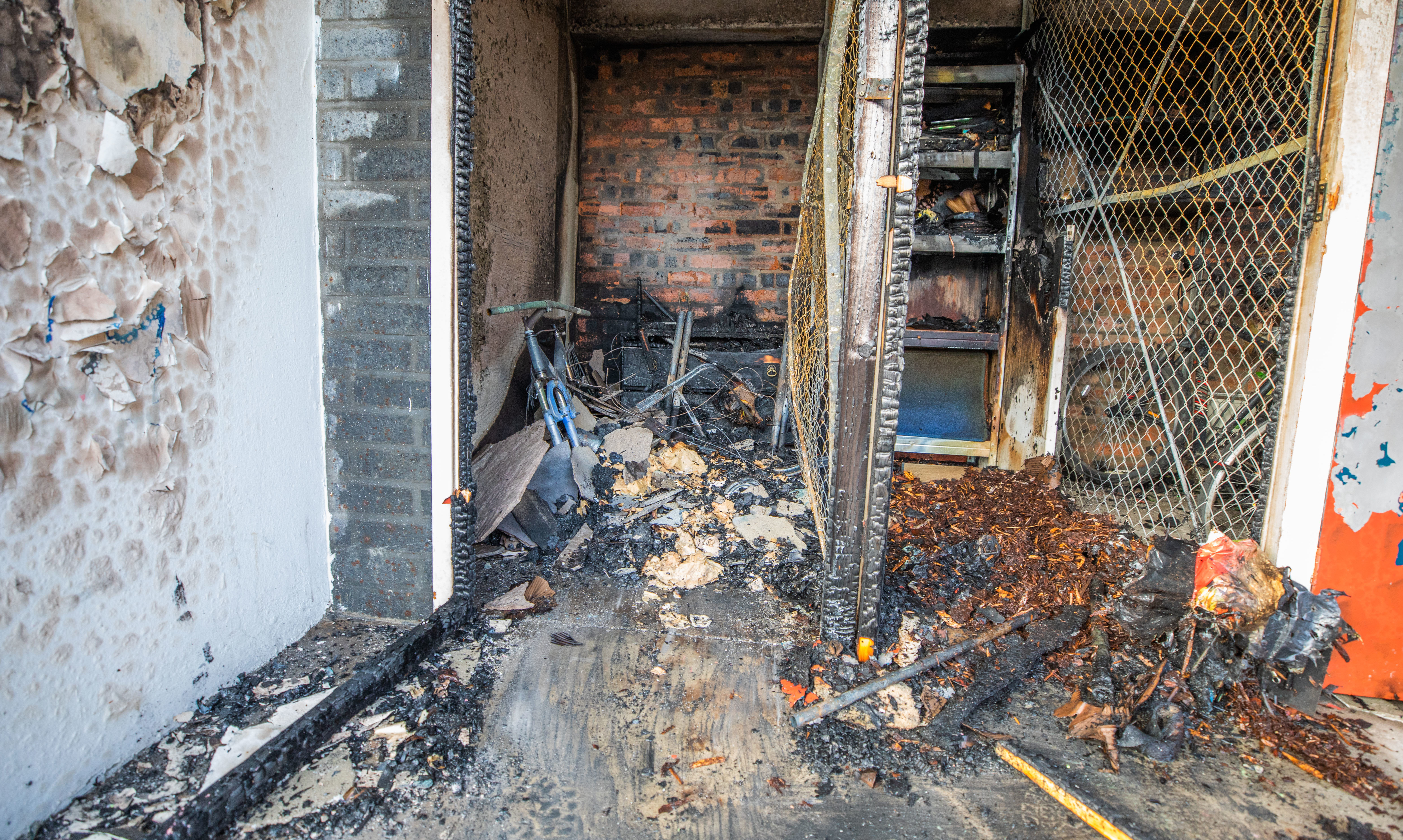 Items belonging to residents were destroyed in the fire.