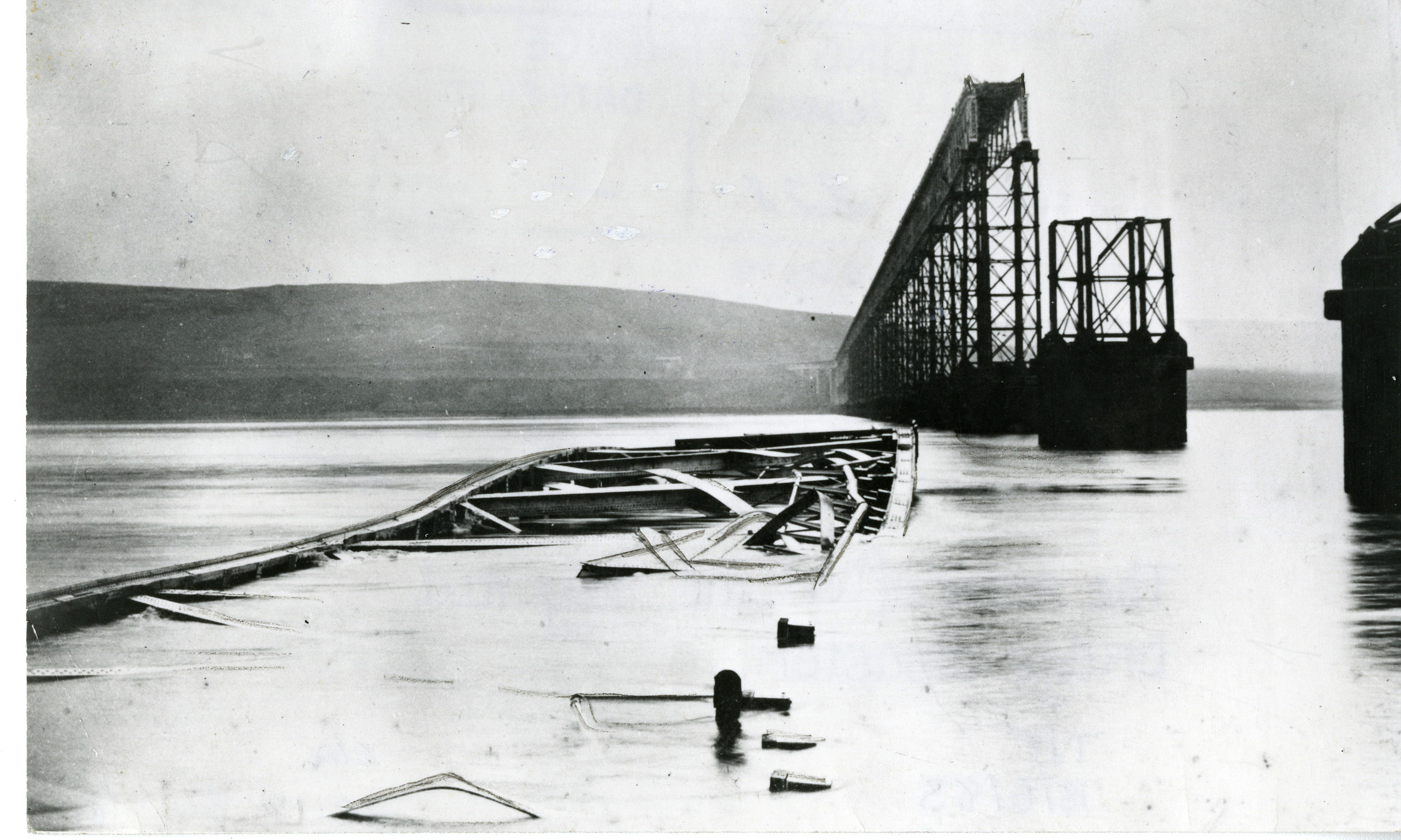 Aftermath of the Tay Bridge Disaster in December 1879.