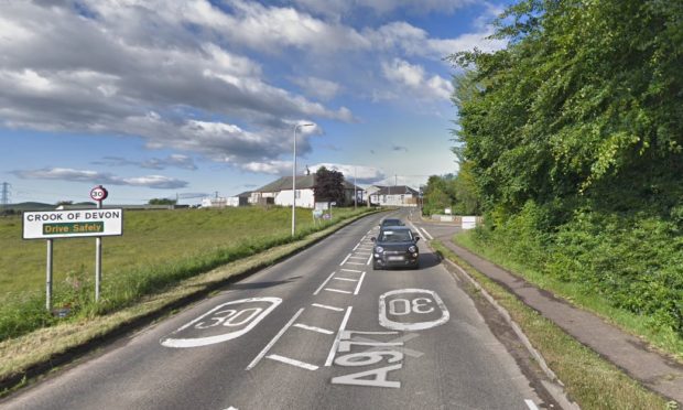 The A977 at Crook of Devon.