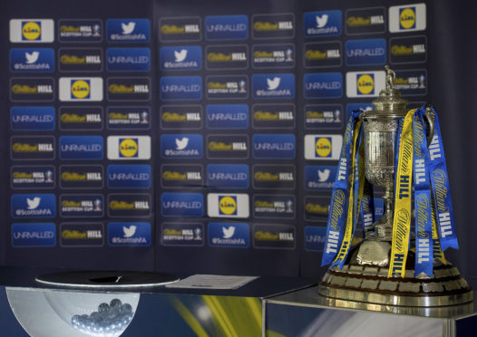 The William Hill Scottish Cup trophy.