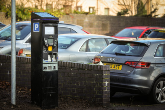 A newly installed parking meter in Pennycook Lane carpark