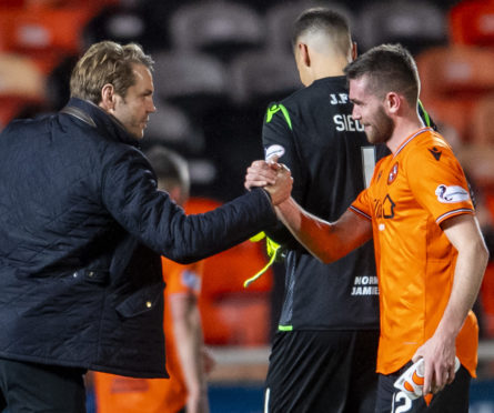 Dundee United manager Robbie Neilson at full-time.