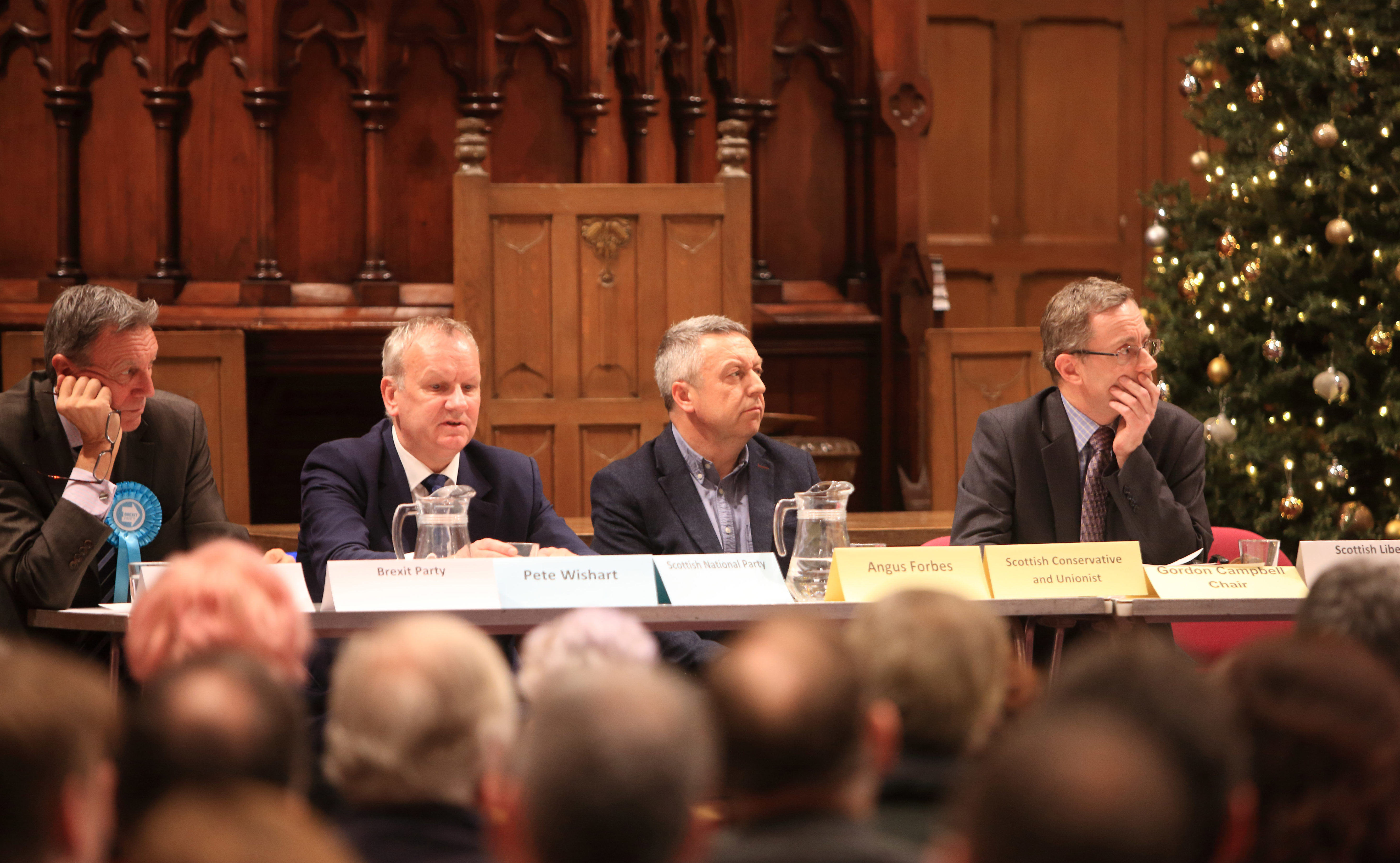 The Perth and North Perthshire candidates at the hustings in St Mathew's Church Perth.
