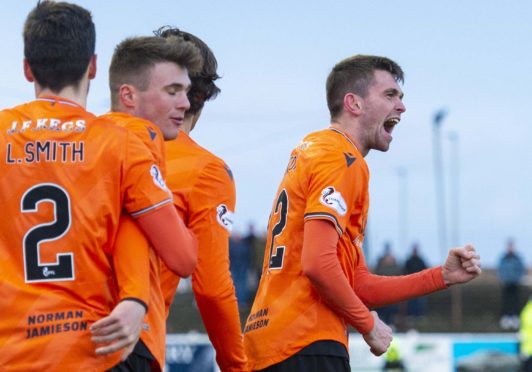 Sam Stanton scored the winner for Dundee United at Arbroath.