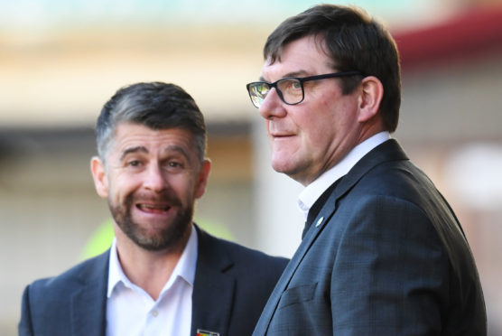 Tommy Wright with Stephen Robinson.