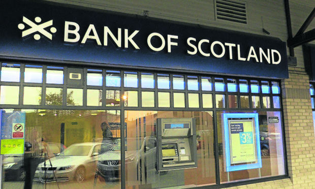 A Bank of Scotland branch.