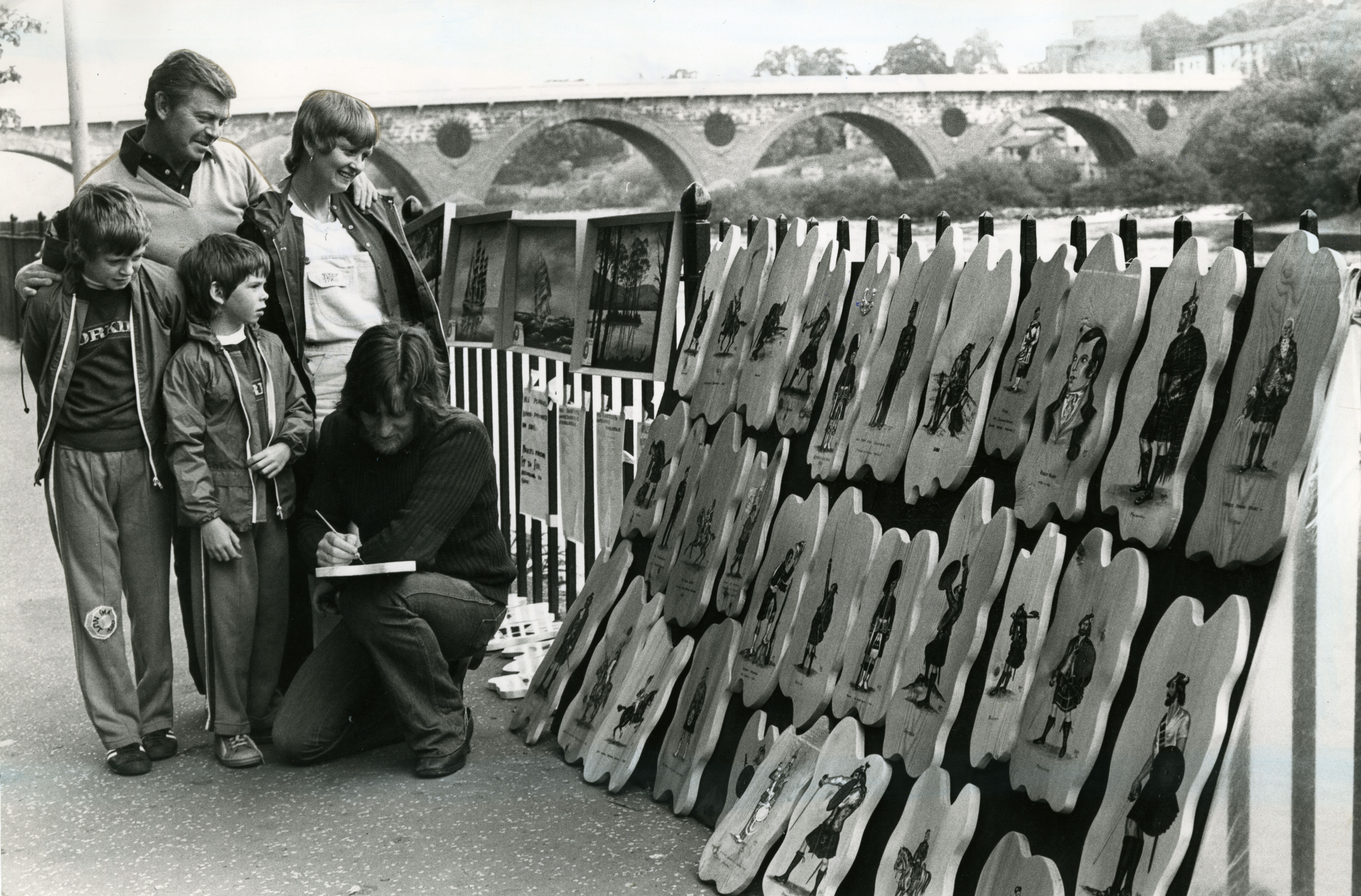 An artist at the festival in 1980