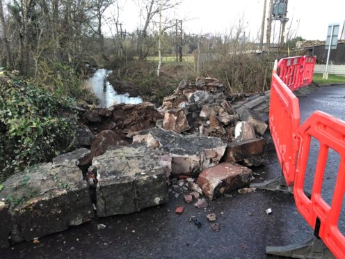 Perth and Kinross Council closed the Lade Bridge in Ruthvenfield after it took 'substantial damage' when it was hit by a vehicle.