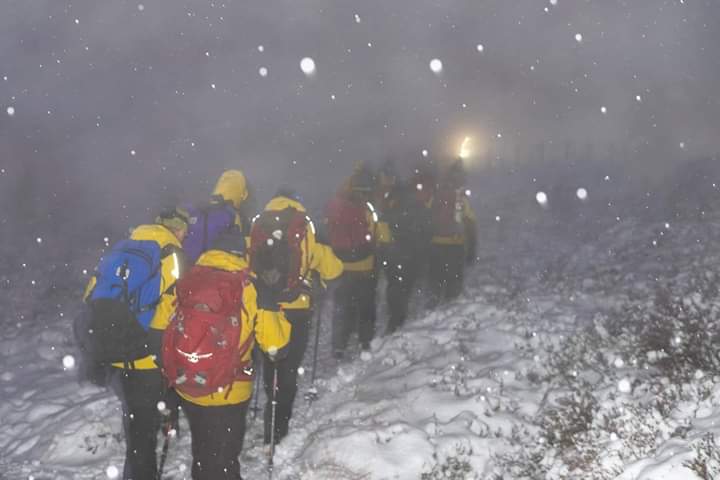 Members of Cairngorm Mountain Rescue Team on the Ben Elder Estate.