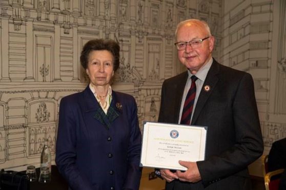 HRH Princess Anne with George McLean.