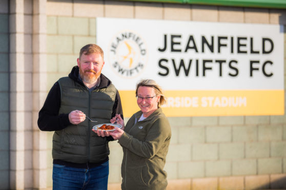 Steven Antoniewicz (l) and volunteer, Claire MacLeod. Picture: Steve MacDougall.