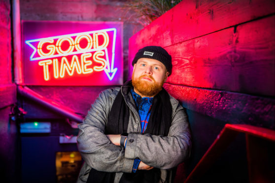 Tom Walker outside the Wild Rover on Perth Road.