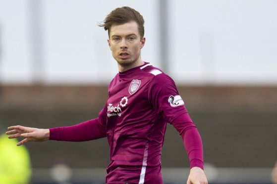 Craig Wighton in action for Arbroath in 2020.
