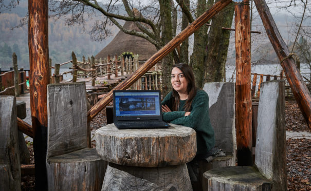 Ellen Pryde at the Scottish Crannog Centre, Kenmore.