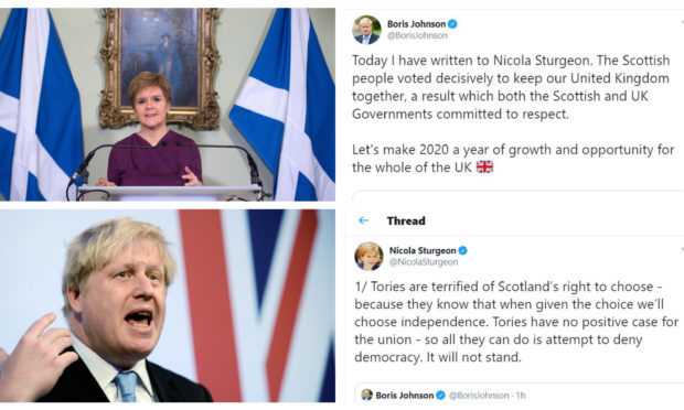 Boris Johnson has responded to Nicola Sturgeon's request for Holyrood to be given the power to hold a fresh vote on Scottish independence.