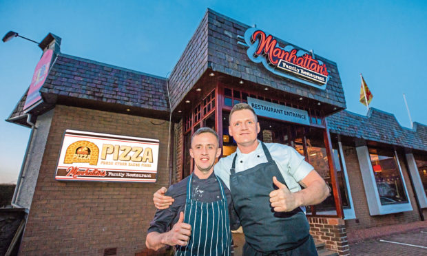 Paul Newlands and James Hume at the restaurant.