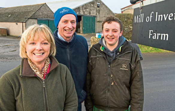 Inverarity monitor farmers Robert, Alison and Tom Stodart.