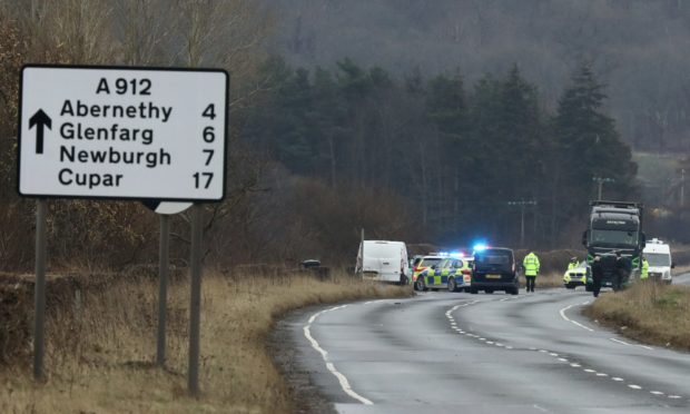 The accident on the A912.