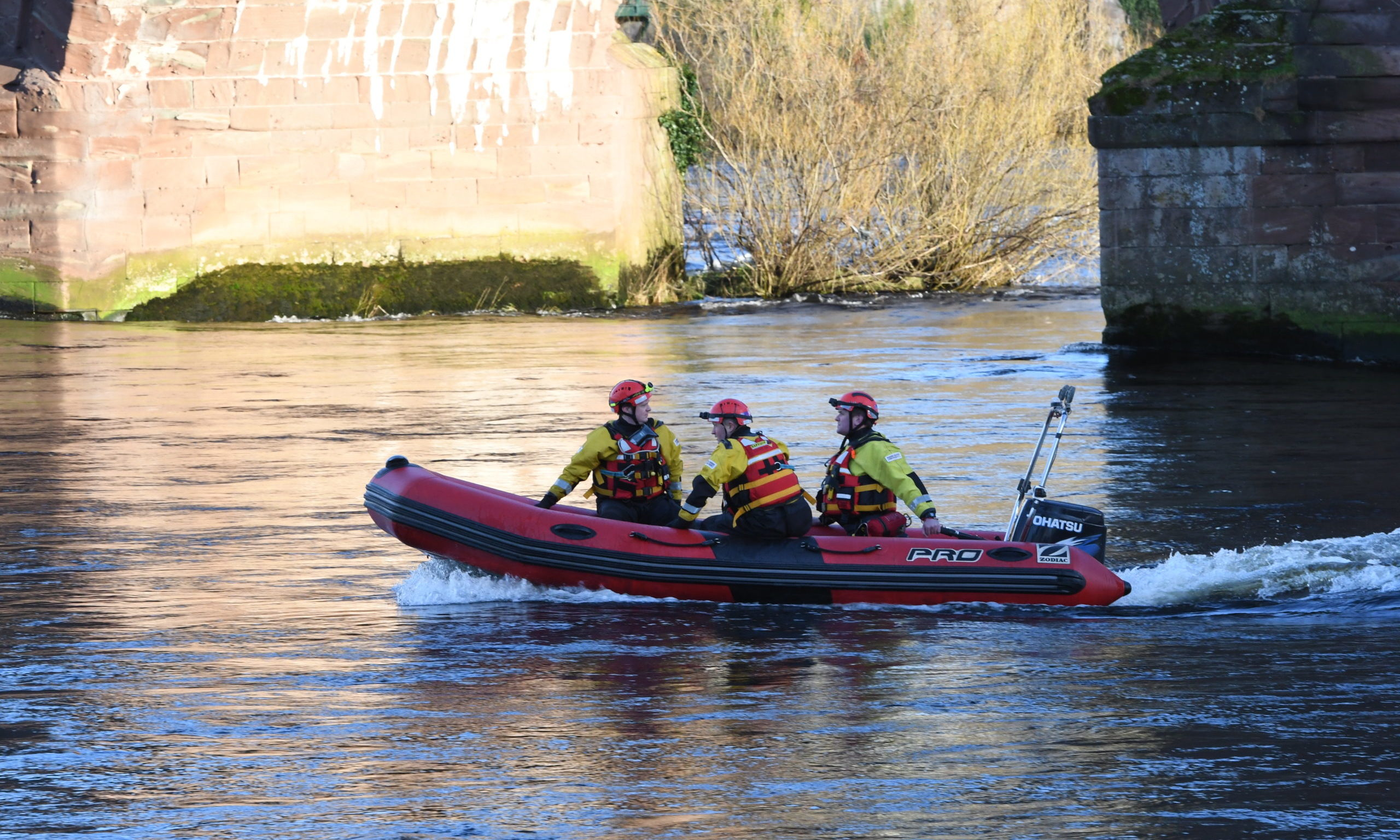 A search is under way along the River Tay in Perth.