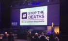Joe FitzPatrick talking at a drugs death crisis conference in Glasgow earlier this year.