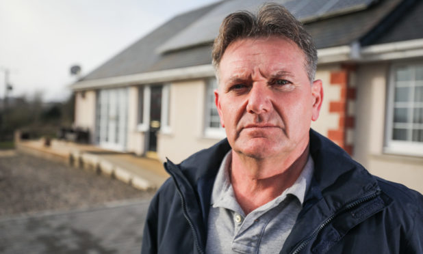 Peter Brown at his home near Blairgowrie.