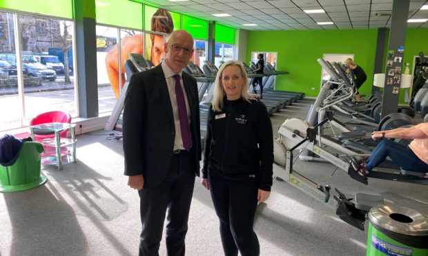John Swinney MSP and manager Tammy Fleuchar want to see the gym saved.