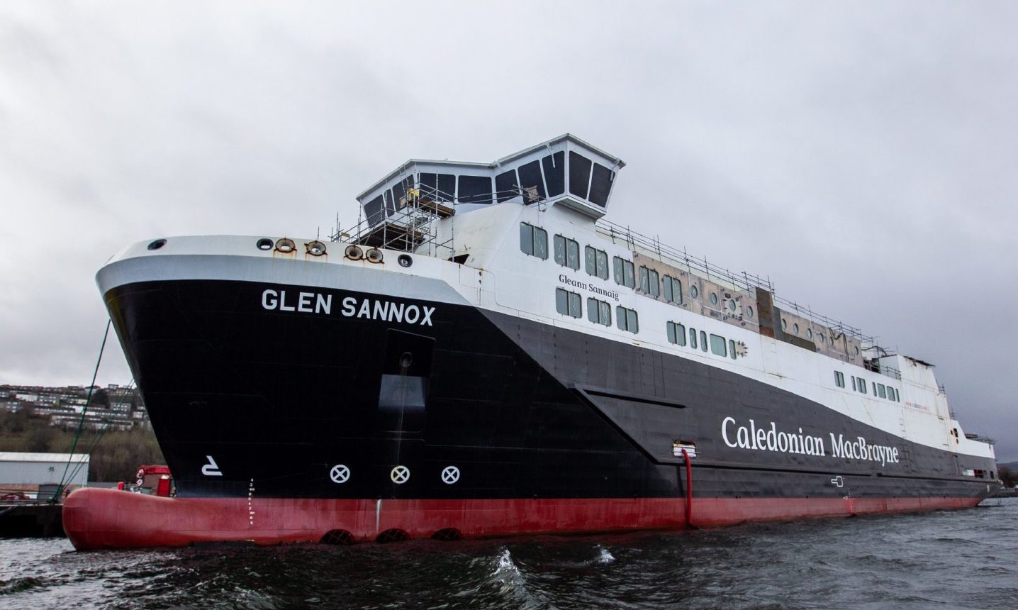 One of the two Calmac ferries being built at Ferguson Marine in Port Glasgow.