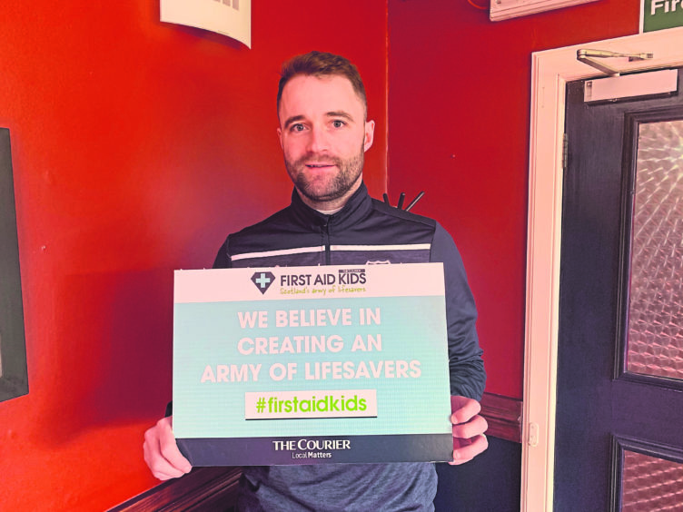 James McPake backing the First Aid Kids campaign.