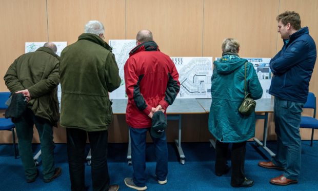 Persimmon homes answered questions from disapproving residents on Monday night.