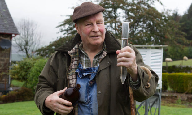 Mervyn collects data from his garden in 2016