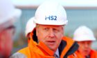 Prime Minister Boris Johnson during a visit to Curzon Street railway station in Birmingham where the HS2 rail project is under construction.