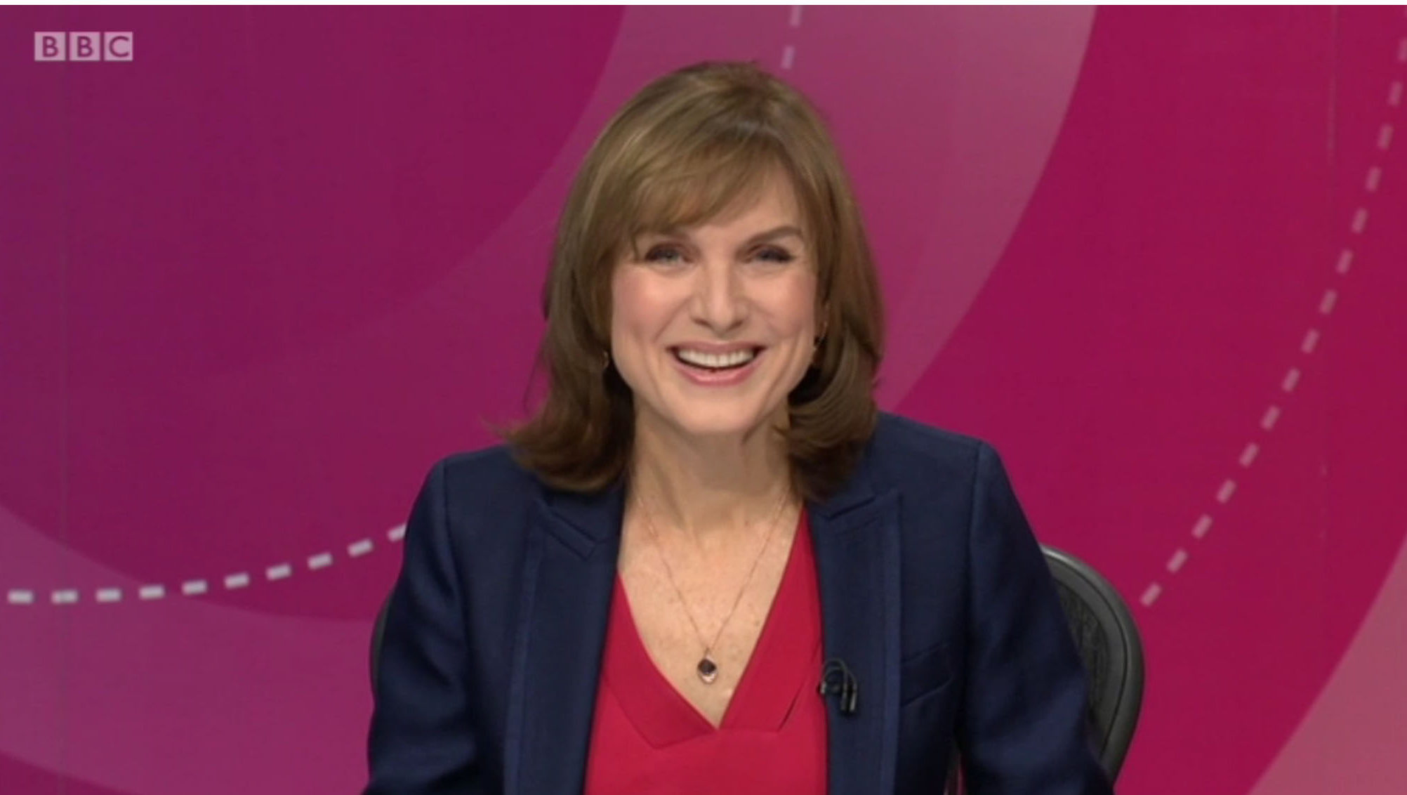 Question Time host Fiona Bruce.