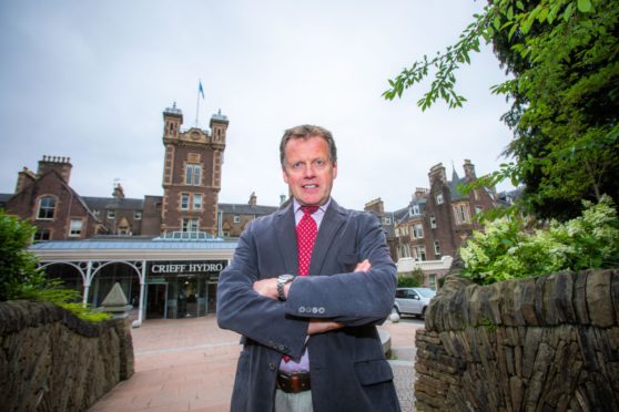 Stephen Leckie outside Crieff Hydro