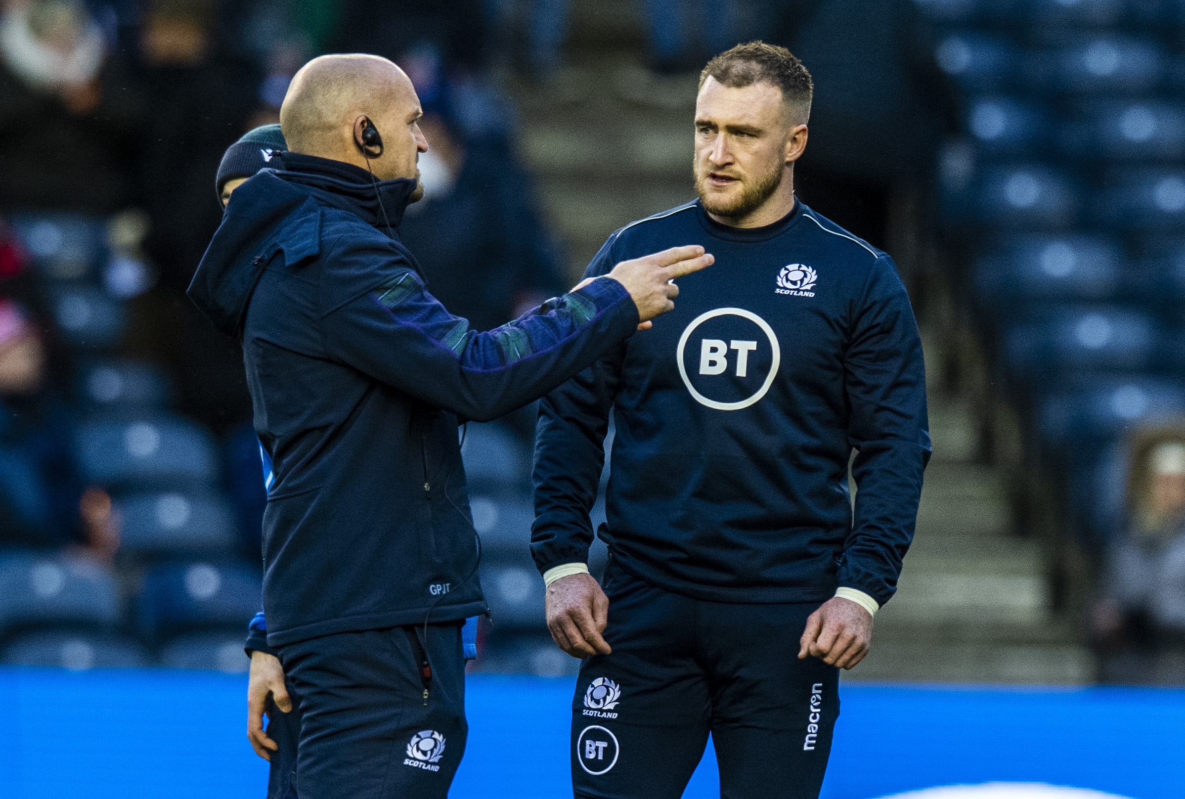 Captain Stuart Hogg spoke up for head coach Gregor Townsend ahead of the game in Rome.