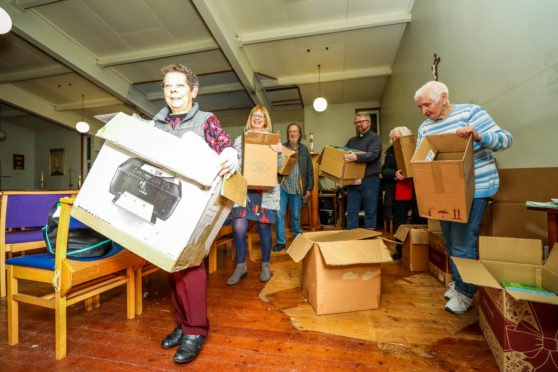 The congregation of St Luke's in Glenrothes packing up 60 years of worship at the church.