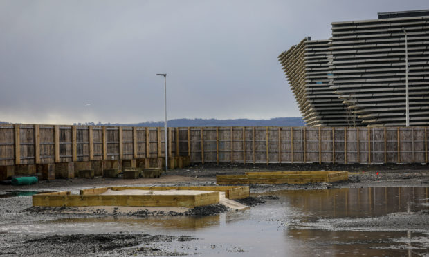 The site of the planned Waterfront Beach on Tuesday.