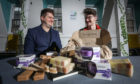 Julian Thomson, and Kev Sinclair, from Isla Rosa with one of the prototype care boxes. thursday 20th February, 2020. Mhairi Edwards/DCT Media