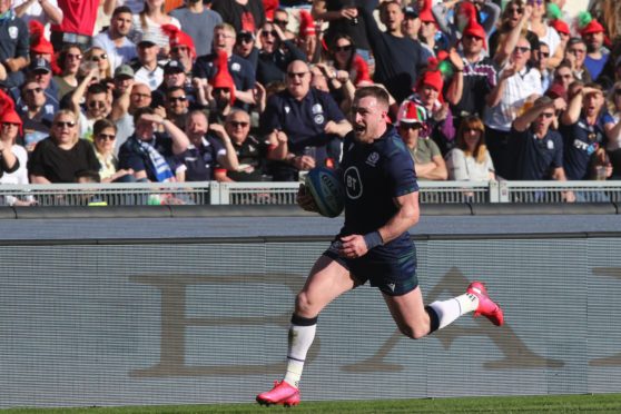 Scotland captain Stuart Hogg's brilliant solo try lit up a poor game in Rome.