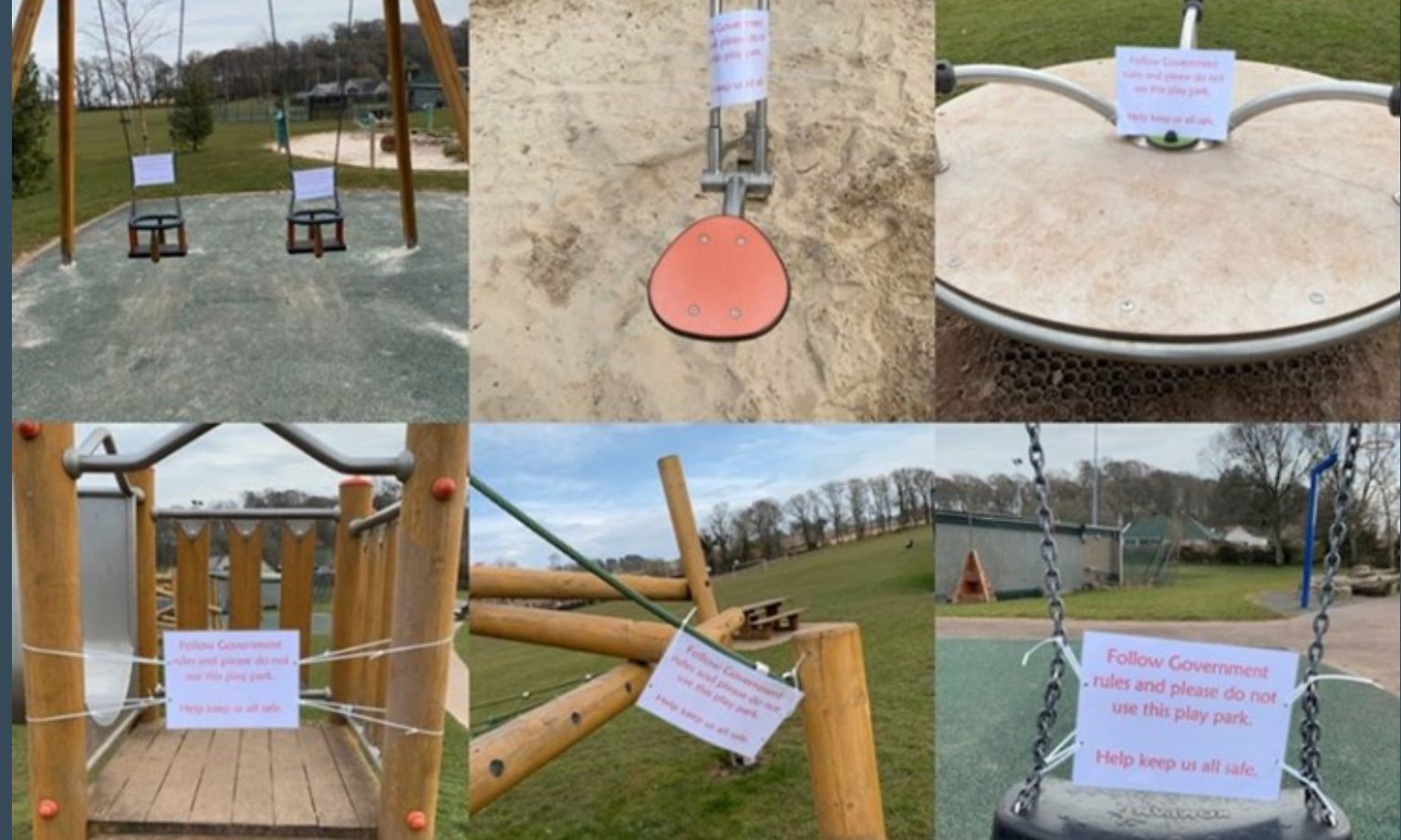Signage on play parks