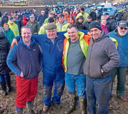 Dougie McNicoll, second left, with Greg Wilkinson, Pete Burdass and Gordon Nicholson.