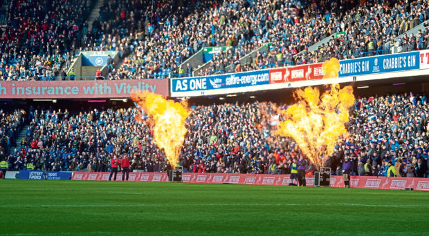 The scene at Murrayfield before Scotland played France on March 8. The UK went into lockdown on March 23.